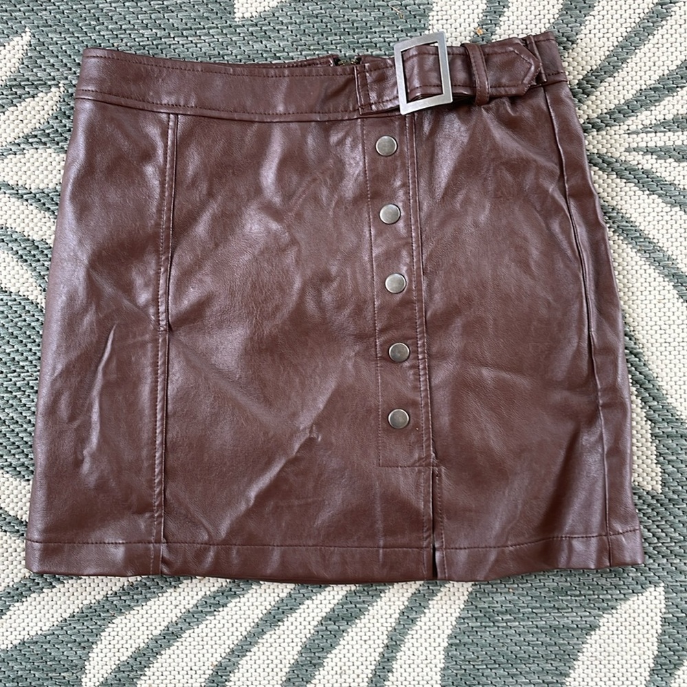 Harper Heritage Faux Leather Mini Skirt Womens Small